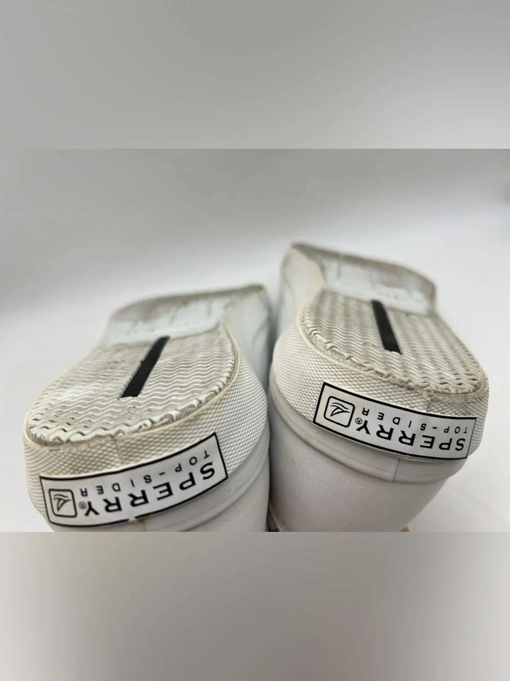 Sperry Top-Sider White Leather Lace-Up Sneakers Men's 11.5 M Casual Shoes